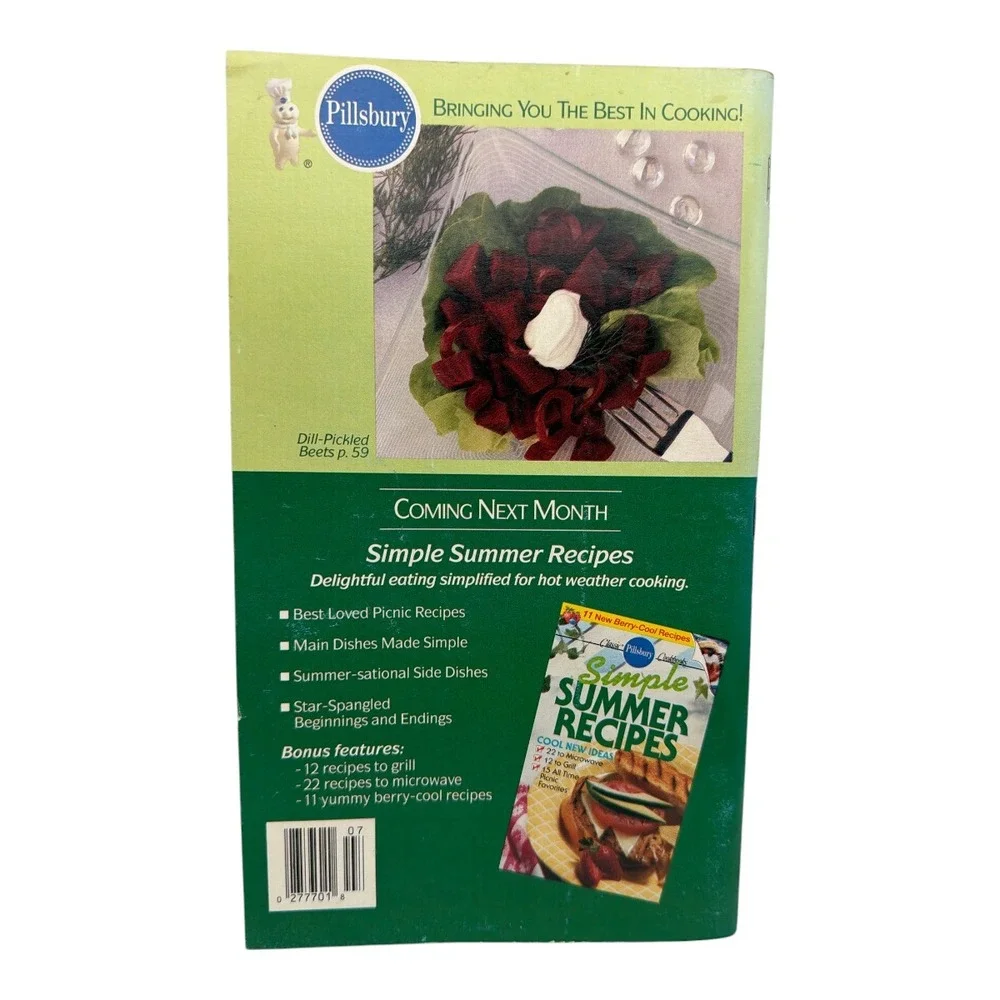 Pillsbury Classic Cookbooks #113 Garden Fresh Salads & Vegetables Booklet 1990
